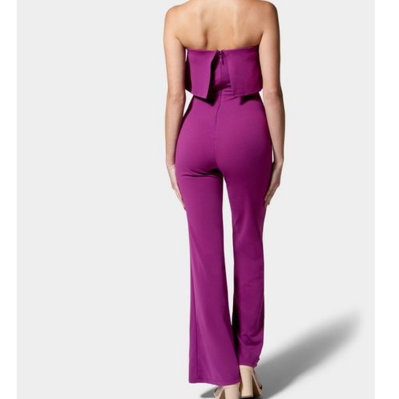 NWT Bebe Purple Strapless Overlay Jumpsuit - Picture 5 of 6